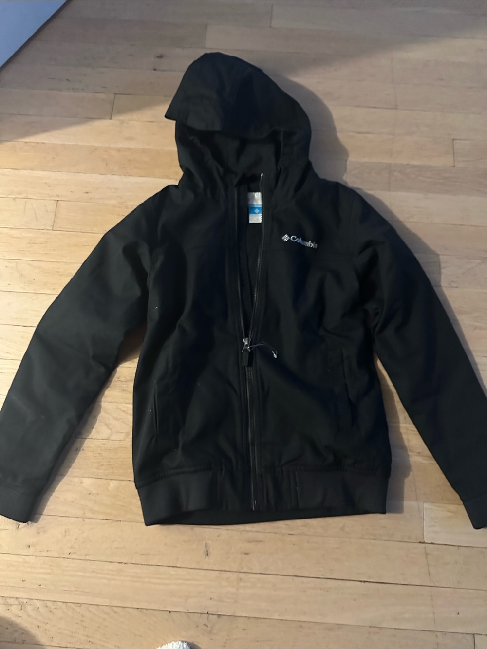 Columbia Kids' Black Hooded Jacket - Lightweight Windbreaker